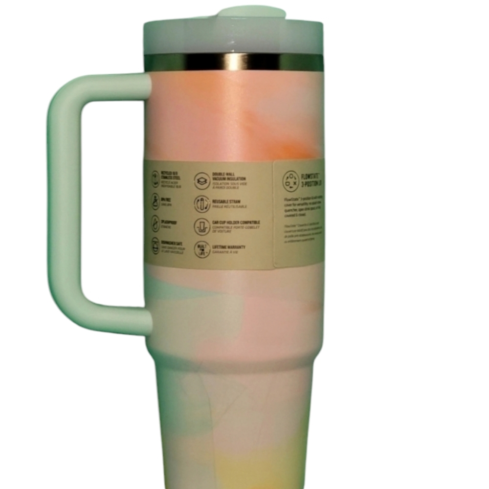 🐰Warm Serene Brushstrokes🐰 Stanley 30 oz. Quencher H2.0 FlowState Tumbler!! - Picture 4 of 4